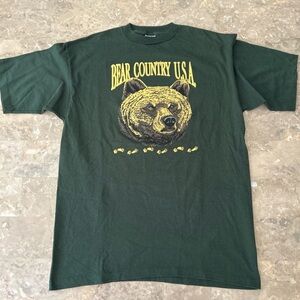 Vintage 90s Bear Country U.S.A. Grizzly Bear Graphic Tee Large 21x29 Made USA